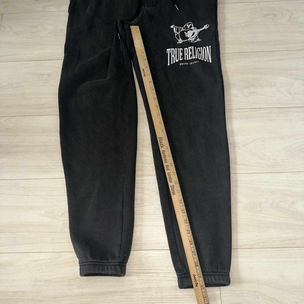 True Religion Men's‎ Crackle Classic Logo Jogger Sweatpants Black Size Small NWT